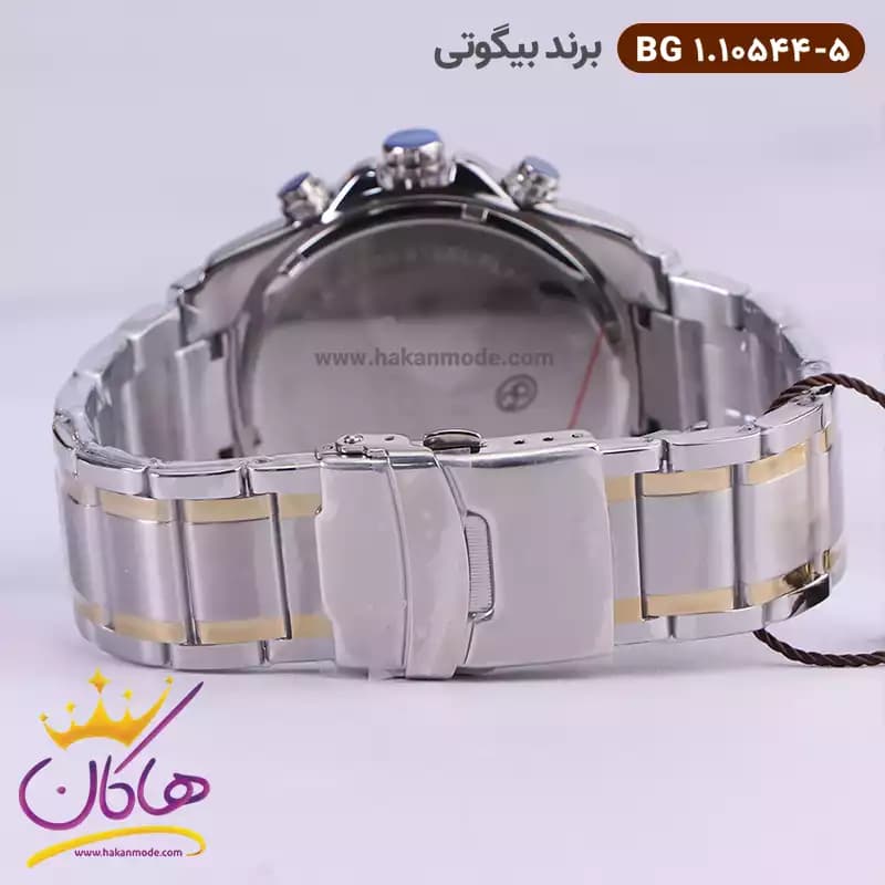 ساعت بیگوتی مردانه فلزی نقره ای طلایی کد BG.1.10544-5 — تصویر ۳