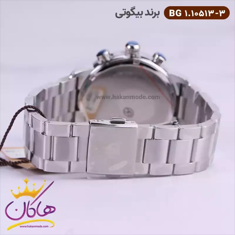 ساعت بیگوتی مردانه فلزی فول تایم نقره ای کد BG.1.10513-3 — تصویر ۴