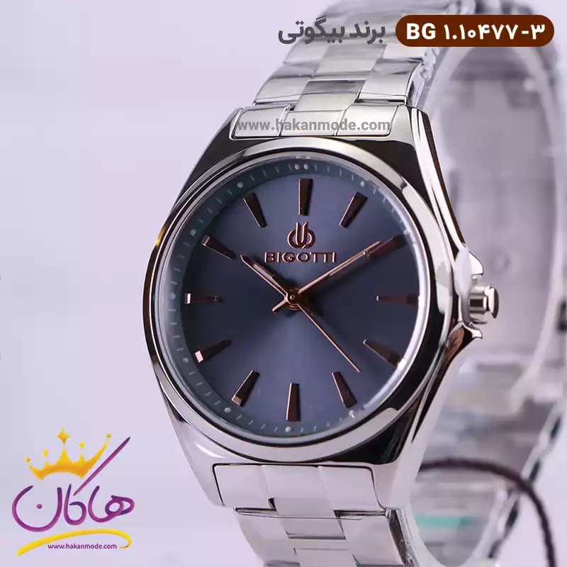 ساعت مچی بیگوتی زنانه فلزی صفحه طوسی کد BG.1.10477-3 — تصویر ۲