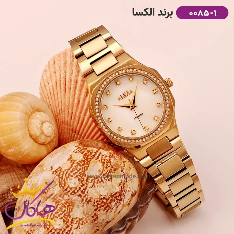 ساعت الکسا زنانه فلزی صفحه هندسی کد 0085/1 — تصویر ۲