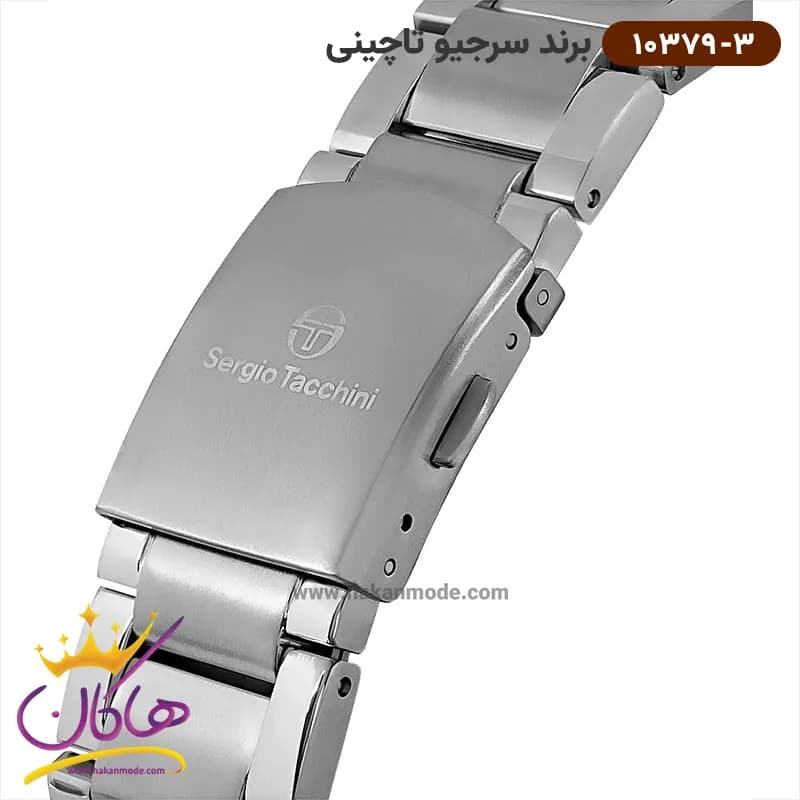 ساعت سرجیو تاچینی مردانه فلزی صفحه آبی کد 10379/3 — تصویر ۴