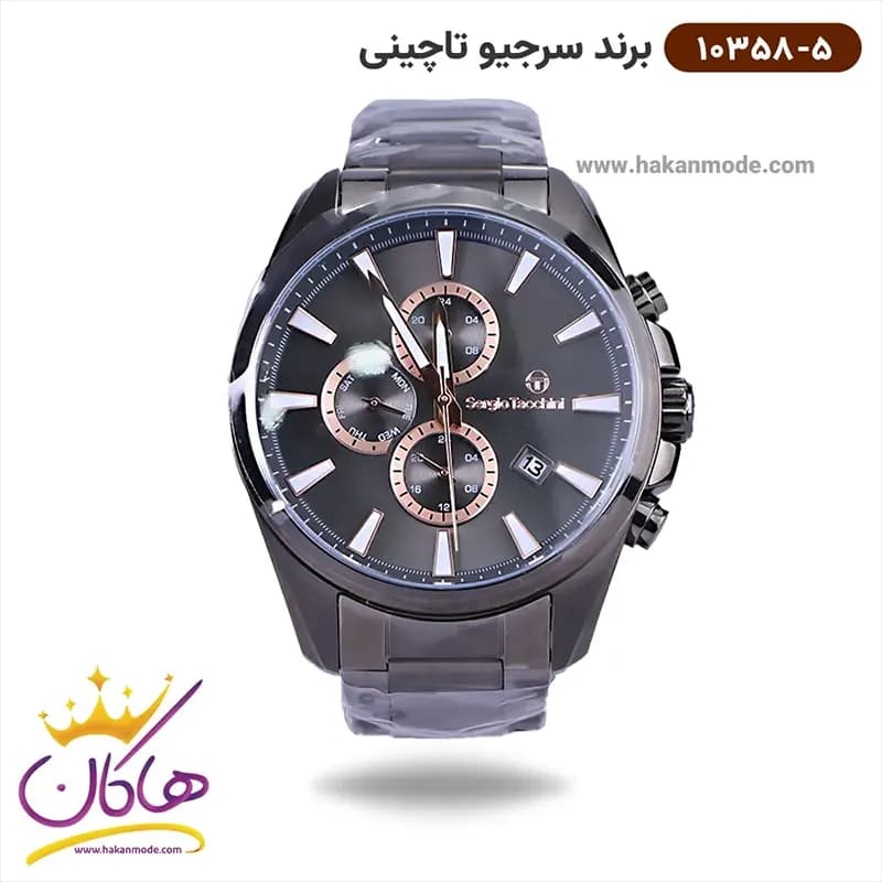 ساعت سرجیو تاچینی مردانه استیل مشکی کد 10358/5