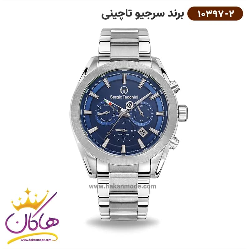 ساعت سرجیو تاچینی مردانه استیل صفحه آبی کد 10397/2