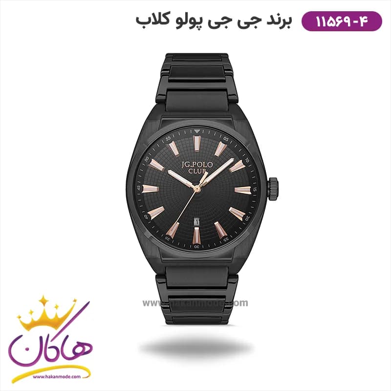 ساعت مچی جی جی کلاب مردانه استیل مشکی کد 11569/4