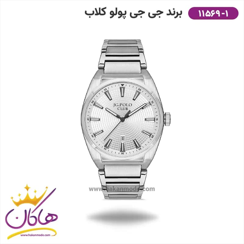 ساعت مچی جی جی کلاب مردانه استیل نقره ای کد 11569/1