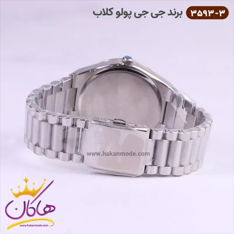 ساعت جی جی کلاب مردانه فلزی صفحه سورمه ای کد 3593/3 — تصویر ۴
