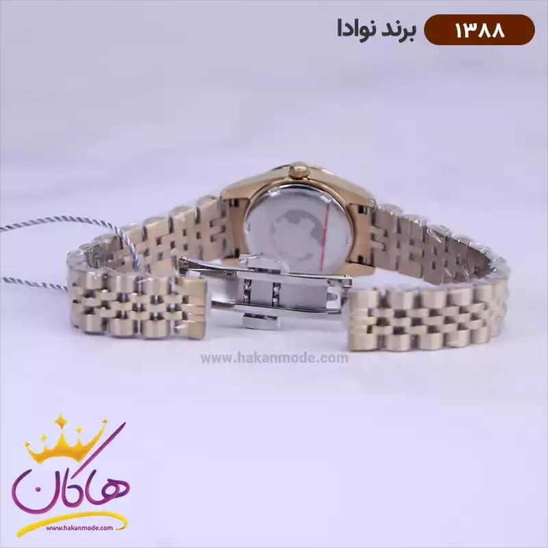 ساعت ست نوادا فلزی طلایی کد 1388 — تصویر ۴