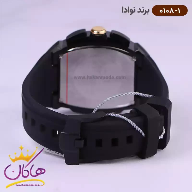 ساعت نوادا مردانه بند رابر کد 0108/1 — تصویر ۴