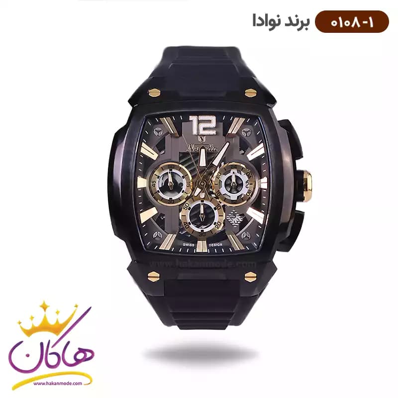 ساعت نوادا مردانه بند رابر کد 0108/1