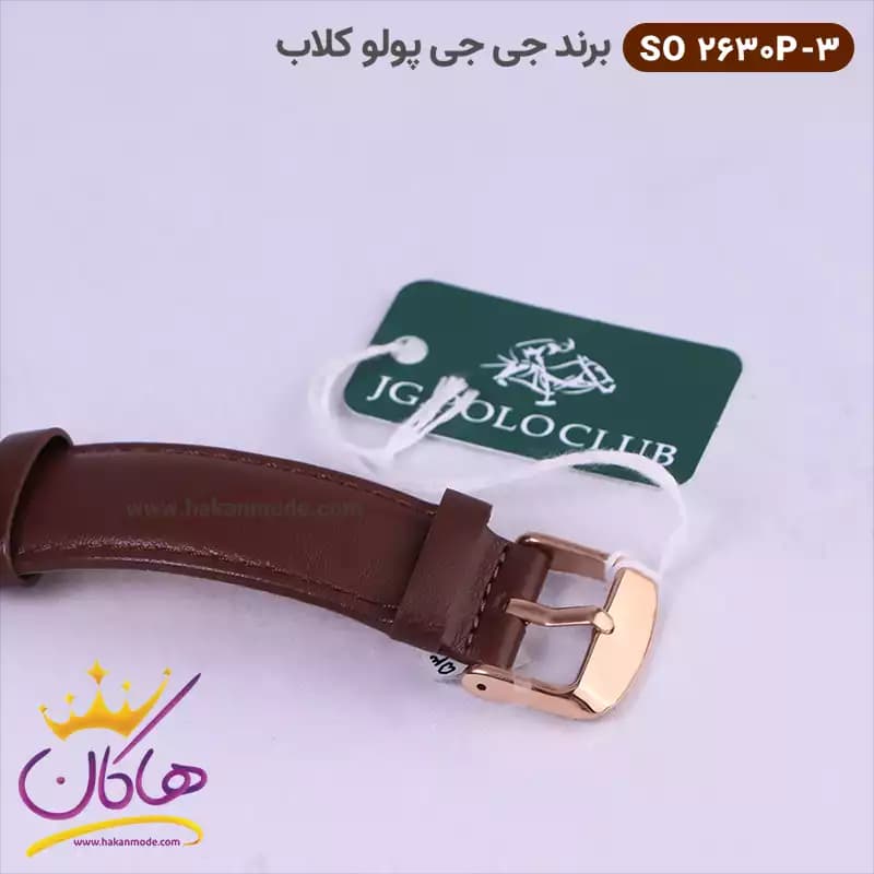 ساعت مچی جی جی پولو مردانه بند چرمی 2630/3 سه موتوره — تصویر ۳