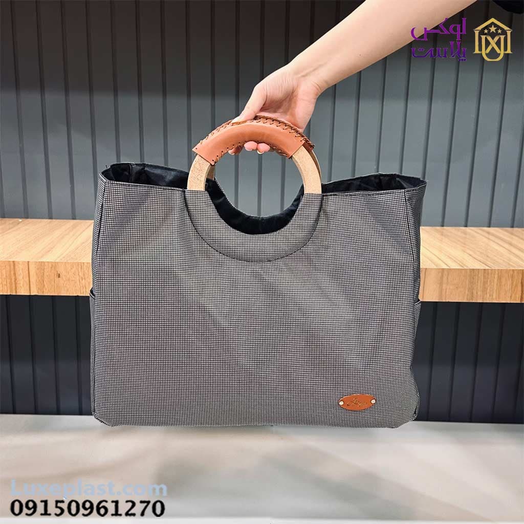 ساک برزنتی دسته چوبی طرحدار (1259) — تصویر ۷