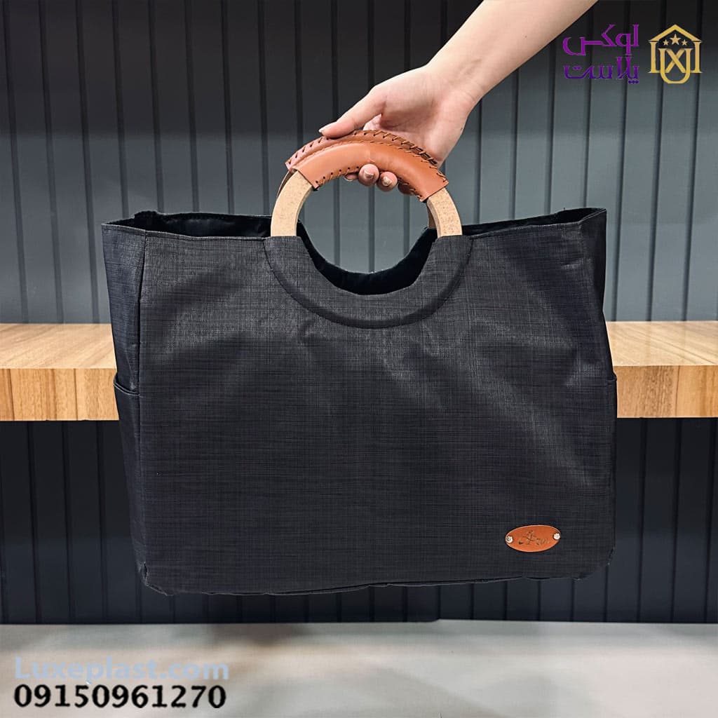 ساک برزنتی دسته چوبی طرحدار (1259) — تصویر ۶