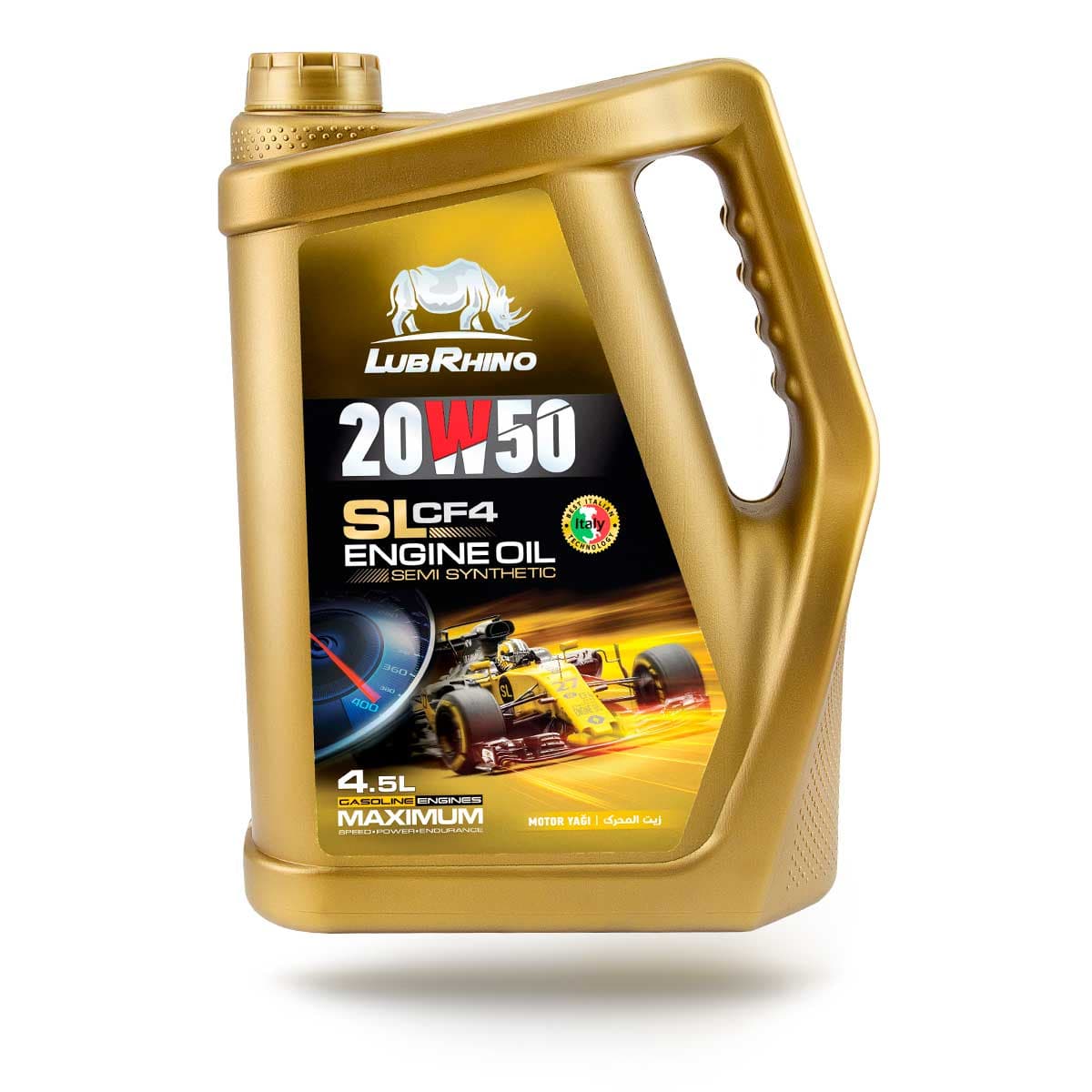 روغن موتور لوبرینو SL/CF4 20W-50 Semi صادراتی 4/5 لیتری تمام سنتیک درجه 1