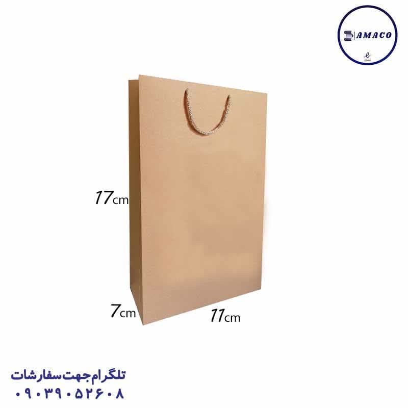 ساک کادویی تبلیغاتی کرافت سایز 1 11*17