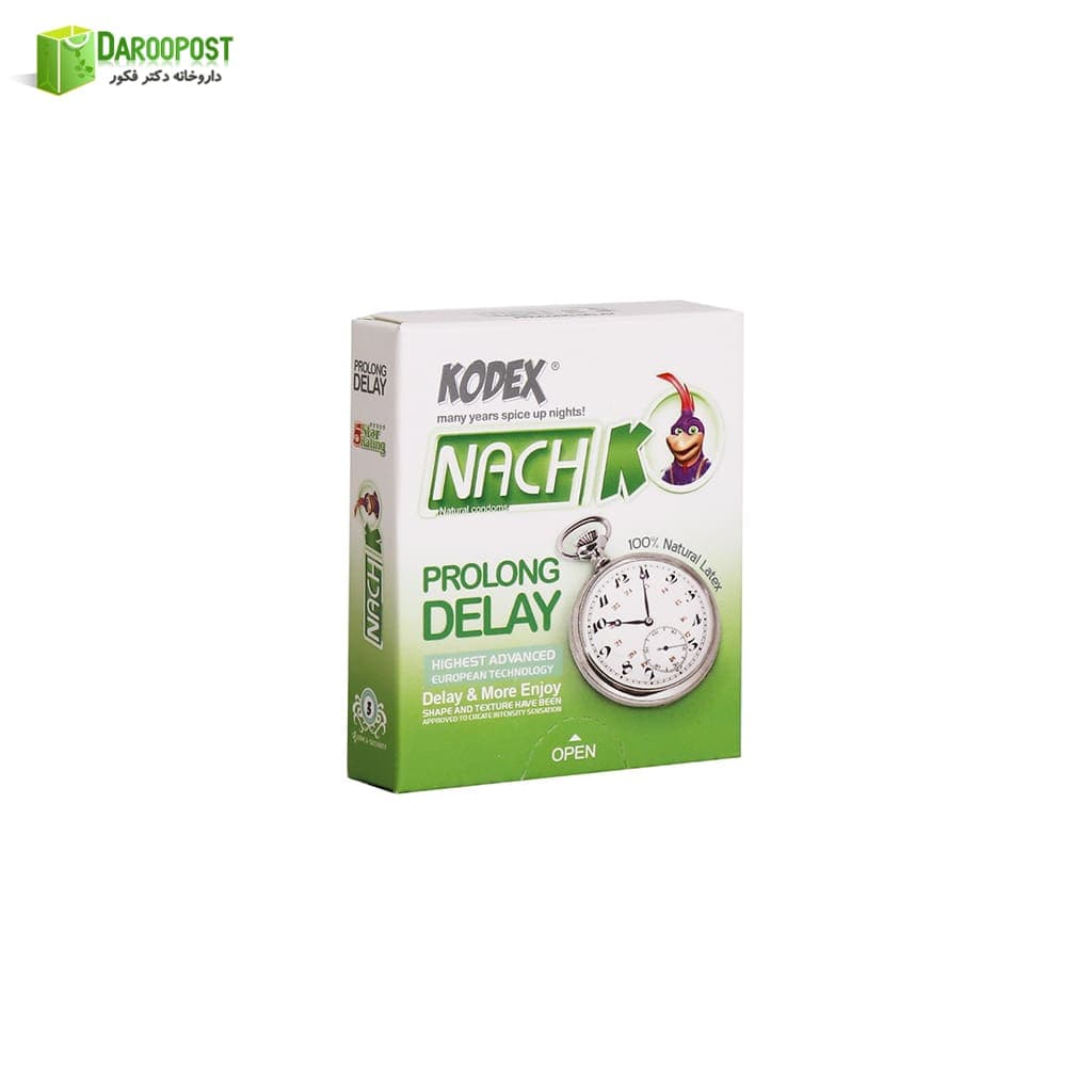 کاندوم تاخیری 3 عددی کدکس مدل پرولانگ دیلی | Nachkodex Prolong Delay Condoms