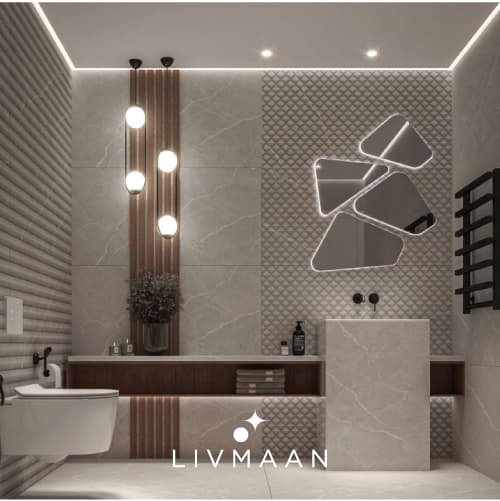 سرامیک 120*60 مات پاریس طوسی تیره پرنیان — تصویر ۳