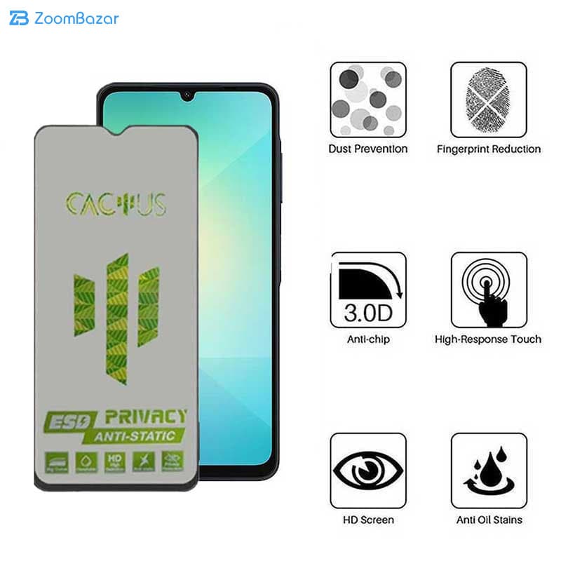 گلس پرایوسی اپیکوی مدل Cactus-ESD-Privacy مناسب برای گوشی موبایل سامسونگ Galaxy A06/A06s/A05s/A05/F05 — تصویر ۴