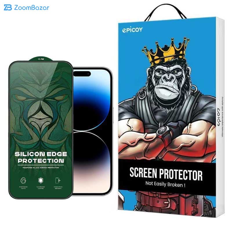 گلس پرایوسی اپیکوی مدل Silicon Edges Privacy مناسب برای گوشی موبایل اپل iPhone 16 / iPhone 15 — تصویر ۱۰