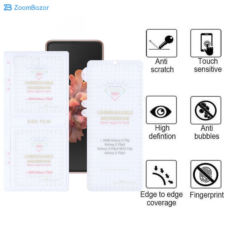 گلس اپیکوی مدل Hydrogel مناسب برای گوشی موبایل سامسونگ Galaxy Z Flip 6 — تصویر ۵
