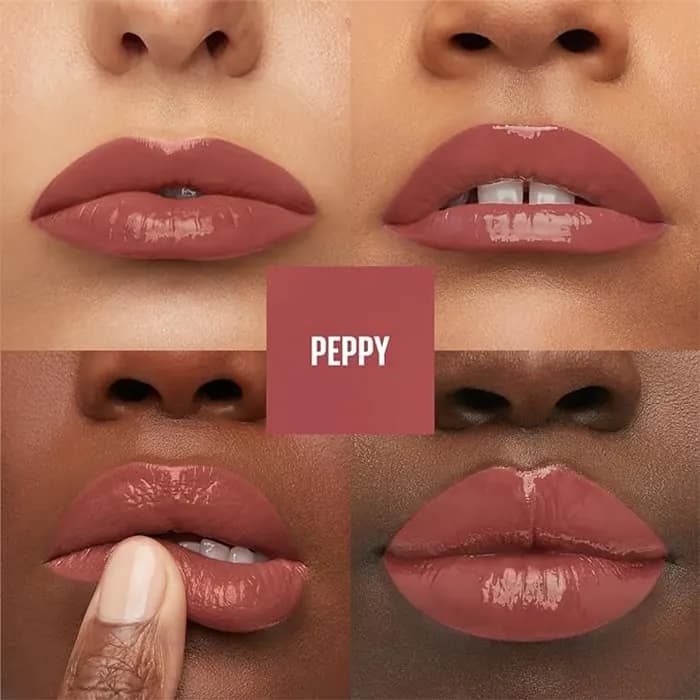 رژ لب مایع براق سوپر استی میبلین 115 Peppy — تصویر ۲