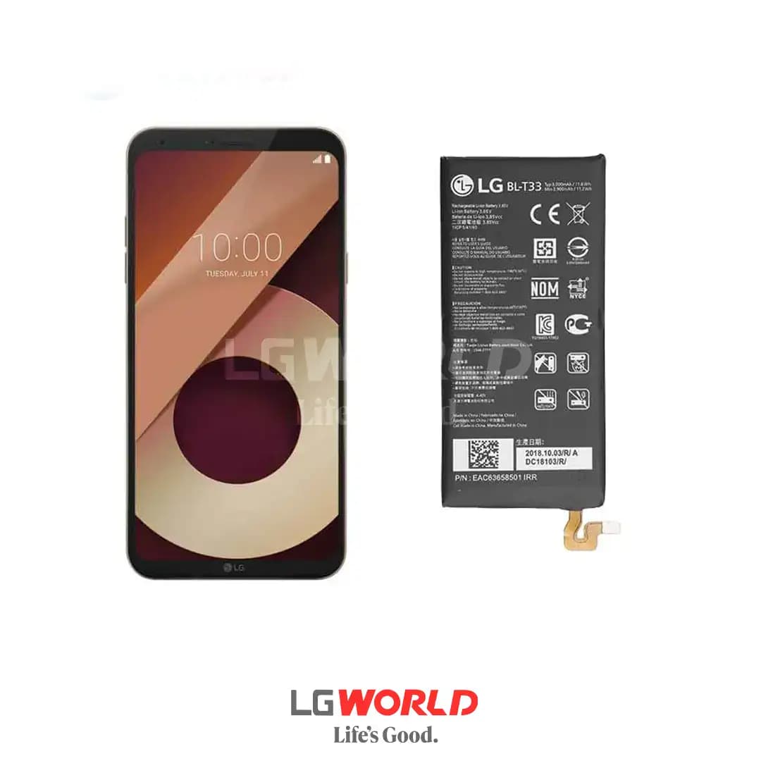 باتری اورجینال گوشی موبایل LG Q6 مدل T33