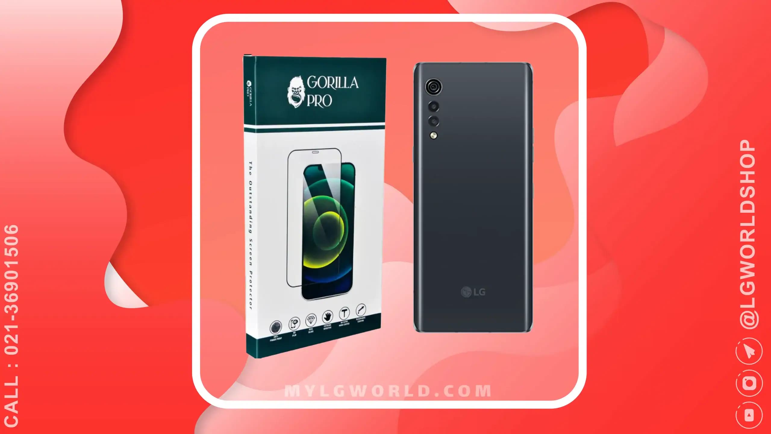 گلس و محافظ هیدروژلی (شفاف) نمایشگر و بدنه گوشی ال‌جی مدل LG VELVET