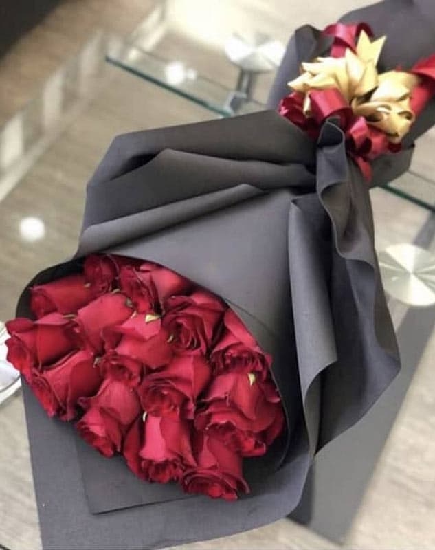دسته گل رز یکطرفه کد 518