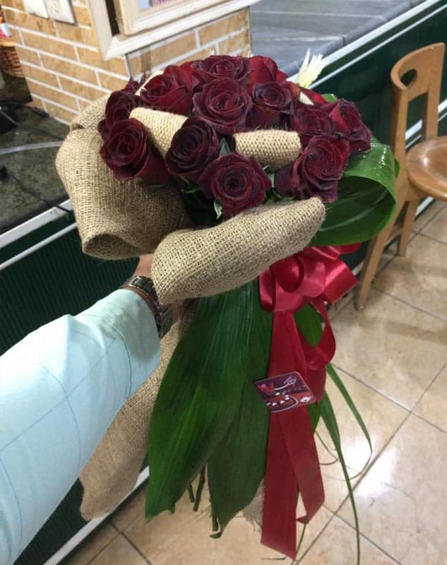 دسته گل گرد طرح گونی کد 505