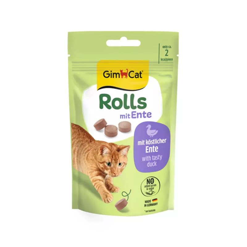 تشویقی گربه جیم کت مدل Rolls With Duck با طعم اردک وزن 40 گرم