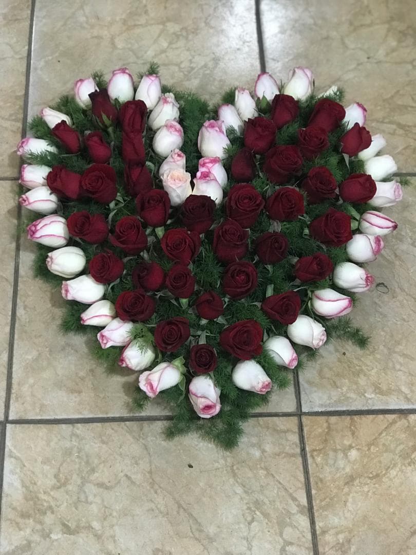 باکس قلب گل رز کد 456