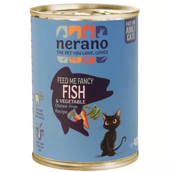کنسرو گربه نرانو مدل پته طعم ماهی و گوشت و مرغ وزن 400 گرم بسته 3 عددی — تصویر ۳