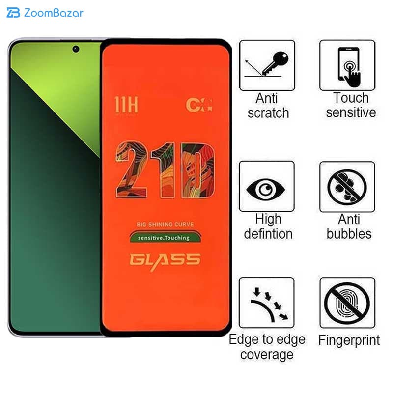 گلس 21D اپیکوی مدل Orange Sensitive Touch مناسب برای گوشی موبایل شیائومی Redmi Note 13 Pro 4G/5G / Note 13 4G/5G / Note 13R Pro — تصویر ۶