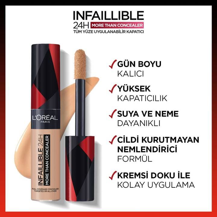 کانسلراینفالیبل Infaillible 330 Pecan Concealer لورال پاریس — تصویر ۶