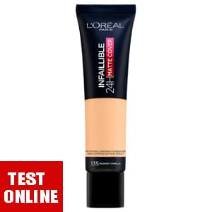 کرم پودر اینفالیبل های کاورمات با ماندگاری 24 ساعته Infaillible 24H Matte Cover145 Rose Beige لورال پاریس