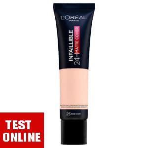 کرم پودر اینفالیبل های کاورمات با ماندگاری 24 ساعته Infaillible 24H Matte Cover 25 Rose Ivory لورال پاریس
