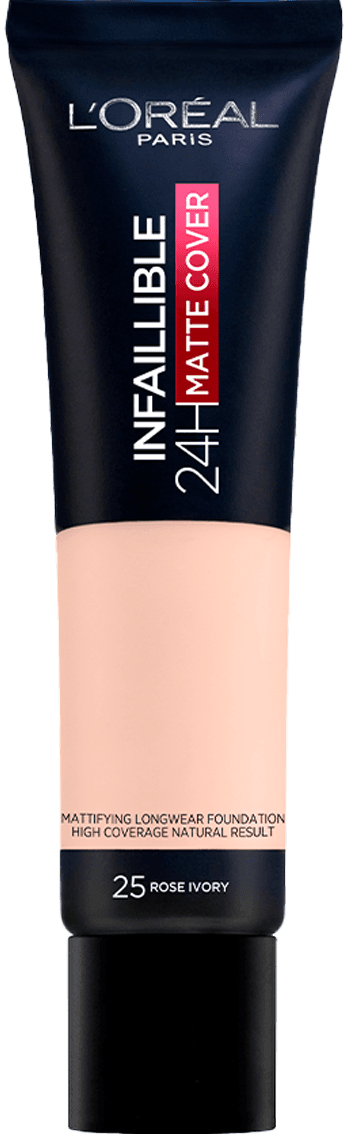 کرم پودر اینفالیبل های کاورمات با ماندگاری 24 ساعته Infaillible 24H Matte Cover 25 Rose Ivory لورال پاریس — تصویر ۲