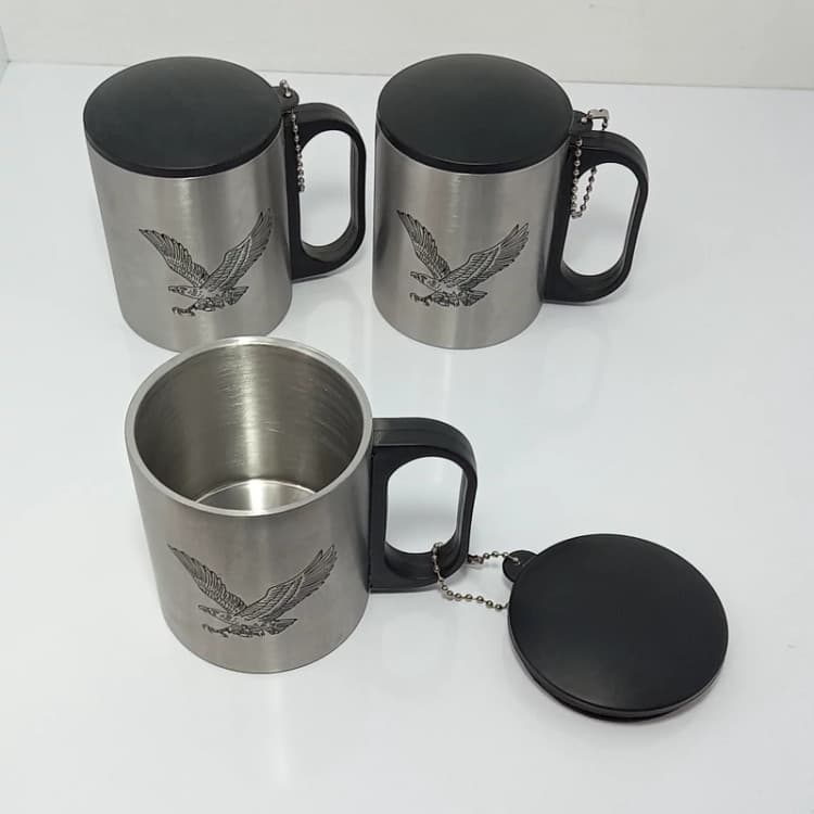 لیوان استیل دوجداره دردار عقاب — تصویر ۲