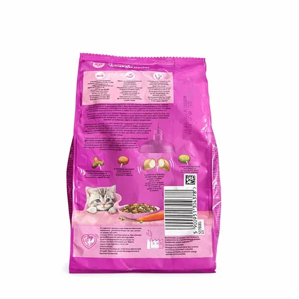غذا خشک گربه نابالغ ویسکاس مدل junior طعم مرغ وزن 300 گرم — تصویر ۲