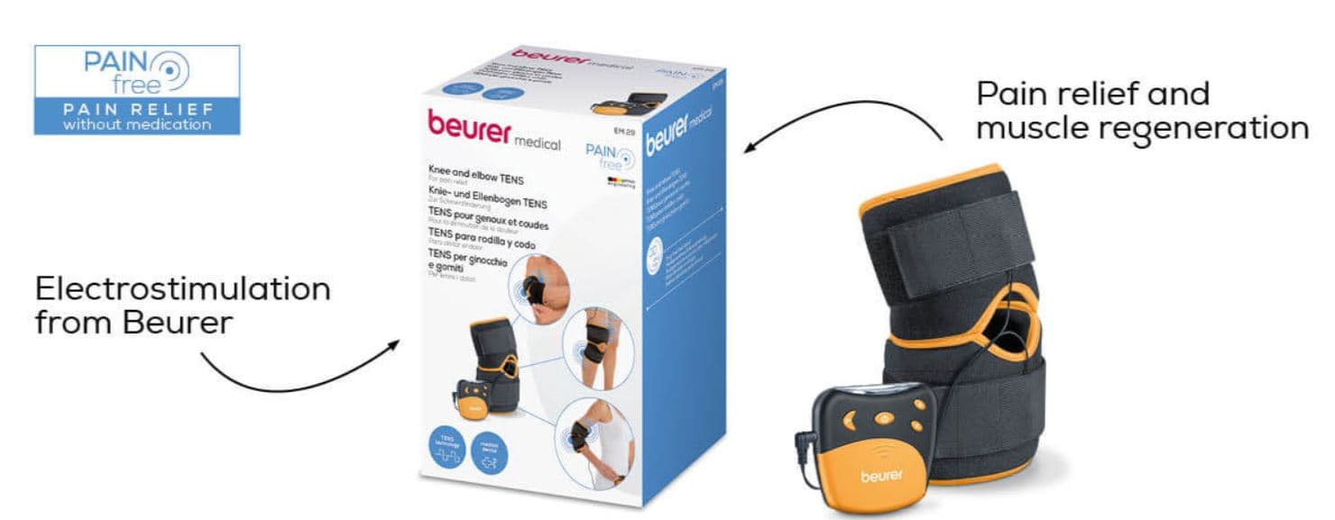 تنس ضد درد آرنج و زانوی بیوررBeurer EM 29 2-in-1 knee and elbow TENS — تصویر ۳