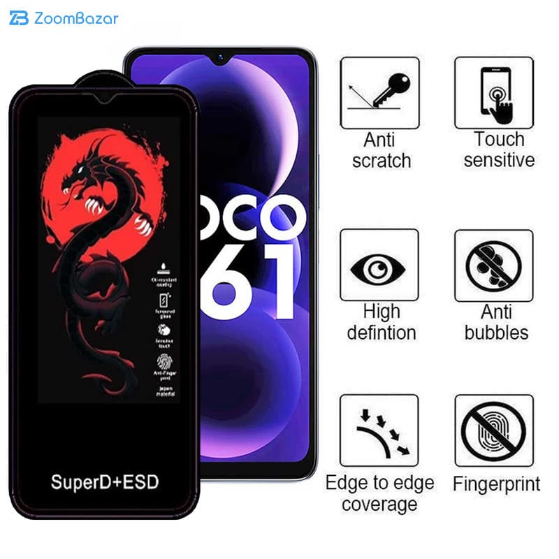 گلس اپیکوی مدل Dragon ESD مناسب برای گوشی موبایل شیائومی Poco C61 — تصویر ۵