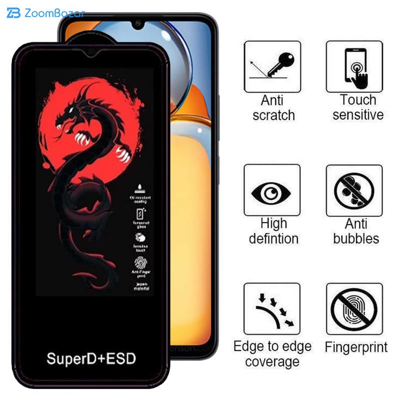 گلس اپیکوی مدل Dragon ESD مناسب برای گوشی موبایل شیائومی Redmi 13C / Redmi 13R 5G / Poco M6 5G / Poco C65 — تصویر ۶