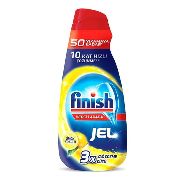 ژل ماشین ظرفشویی فینیش حجم 1000 میلی لیتر مدل لیمویی