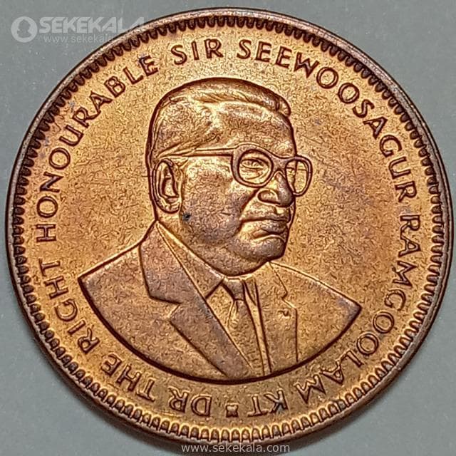 سکه 5 سنت کمیاب موریس 1991 (AU)