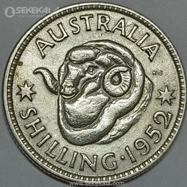 سکه 1 شیلینگ نقره استرالیا 1952 (جرج ششم)(AU)