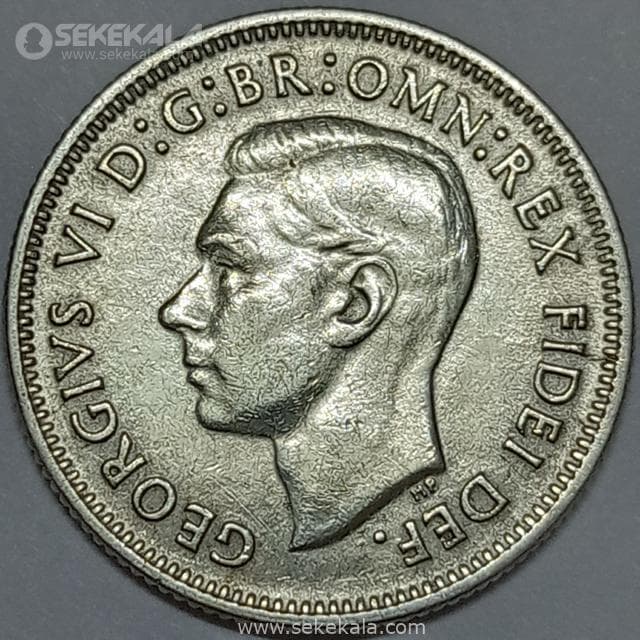 سکه 1 شیلینگ نقره استرالیا 1952 (جرج ششم)(AU) — تصویر ۲