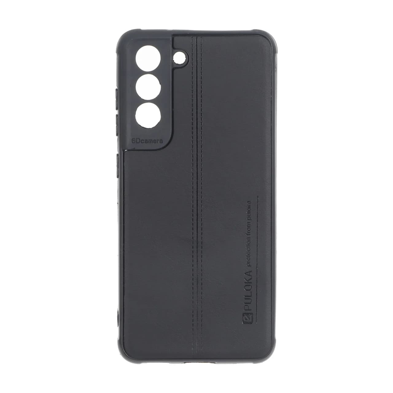 قاب Puloka طرح چرم دوخت دار محافظ لنزدار Samsung Galaxy S21 FE