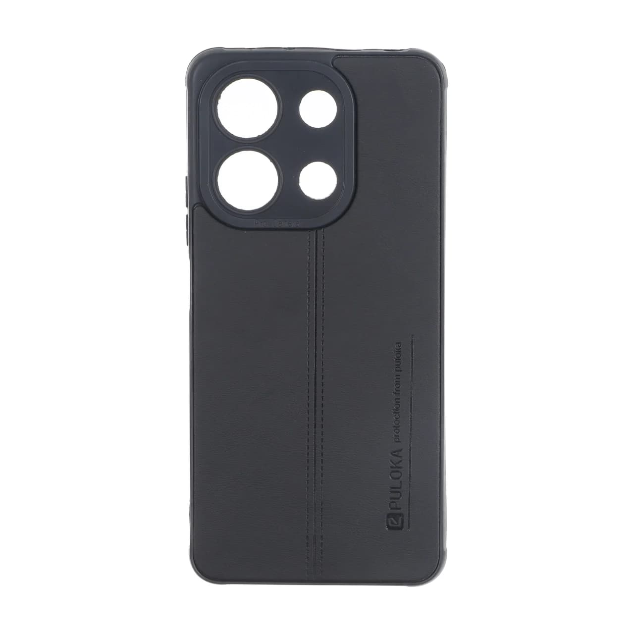 قاب Puloka طرح چرم دوخت دار محافظ لنزدار Xiaomi Redmi Note 13 4G