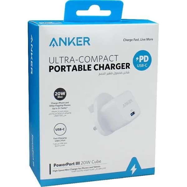 آداپتور شارژر انکر مدل powerport3 20w cube A2149 — تصویر ۶