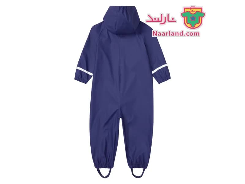 سرهم بارانی دخترانه لوپیلو آلمان بدون آستر آبی طرح پروانه — تصویر ۳