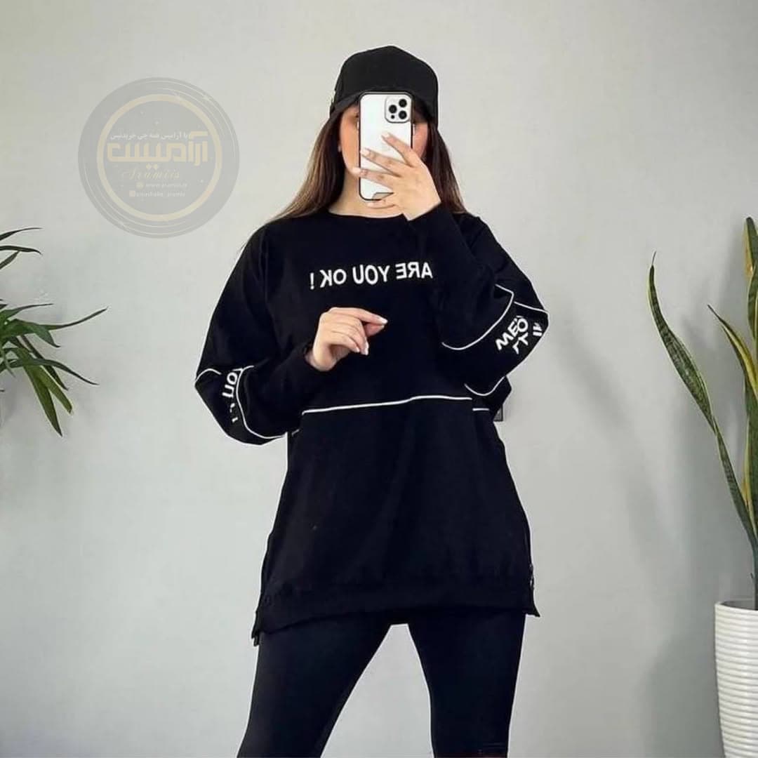 بلوز لانگ بغل زیپ ARE YOU OK — تصویر ۲